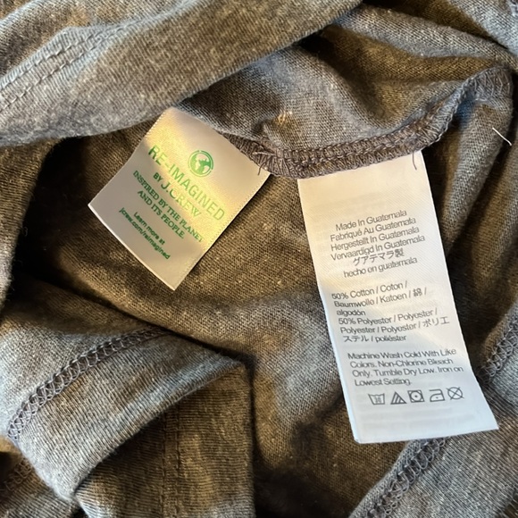 NWT J. Crew AN180 puff sleeve tshirt gray medium new with tags - Picture 6 of 7